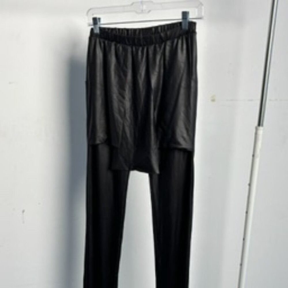 RAD by Rad Hourani Faux Leather Layered Leggings — Rare Unisex Couture - Size 1